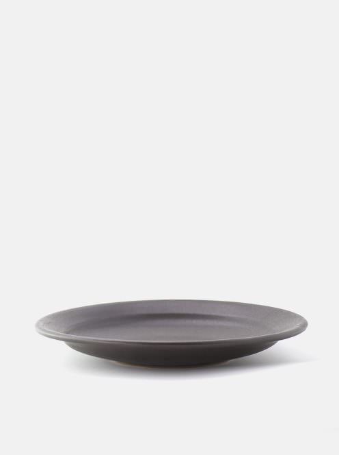 awabi ware / 8寸平成平皿(黒マット)