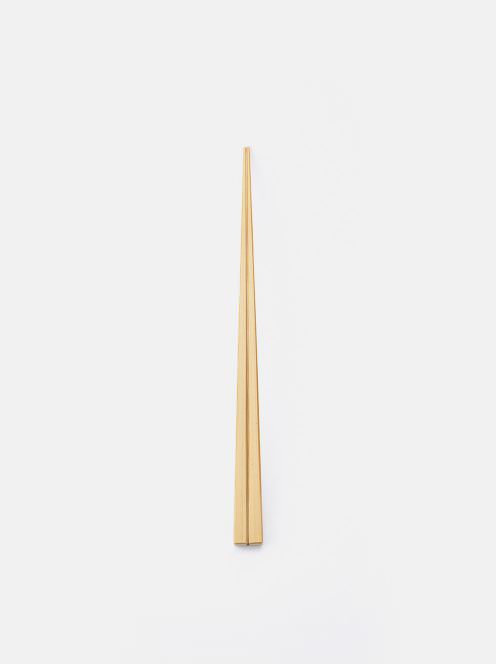 高野竹工 / 京・嵯峨 四角箸 白竹(24cm)