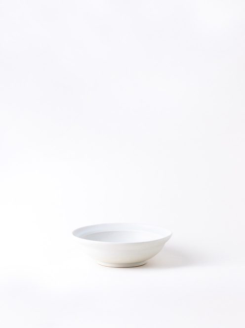 Luft / Erde Shallow Bowl / 益子(白マット)